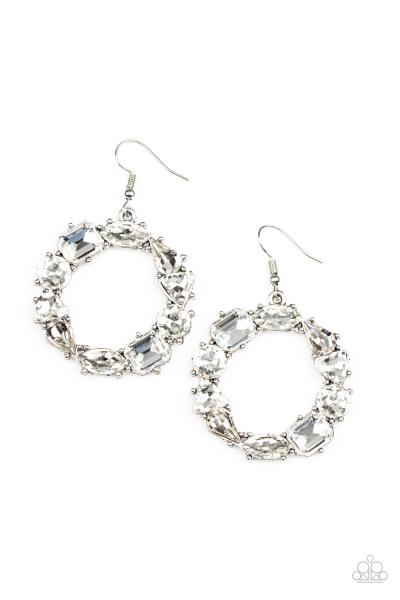​GLOWING in Circles - White Earring