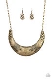Geographic Goddess - Brass Necklace 